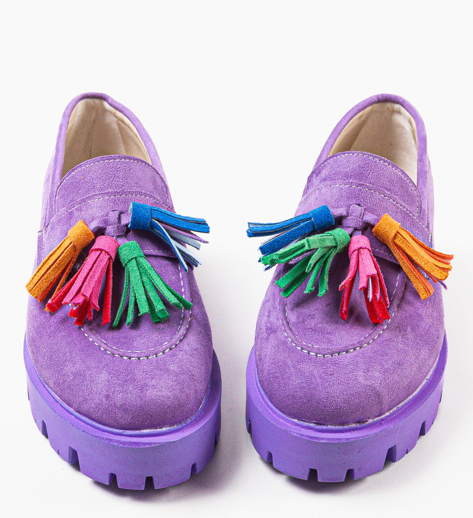 Pantofi Casual Dama Mov Kuciure - Stil Confort - imagine 6