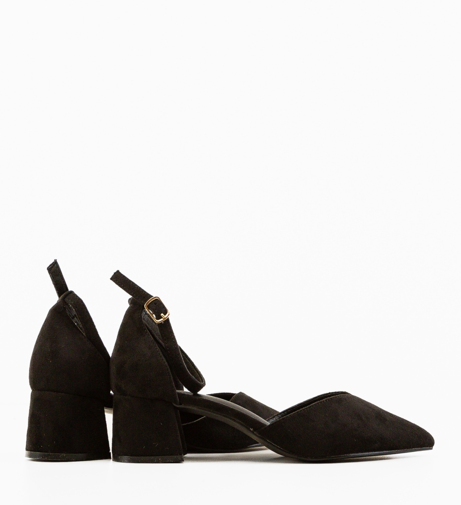 Pantofi Neyny Negri Eleganți cu Toc - imagine 5
