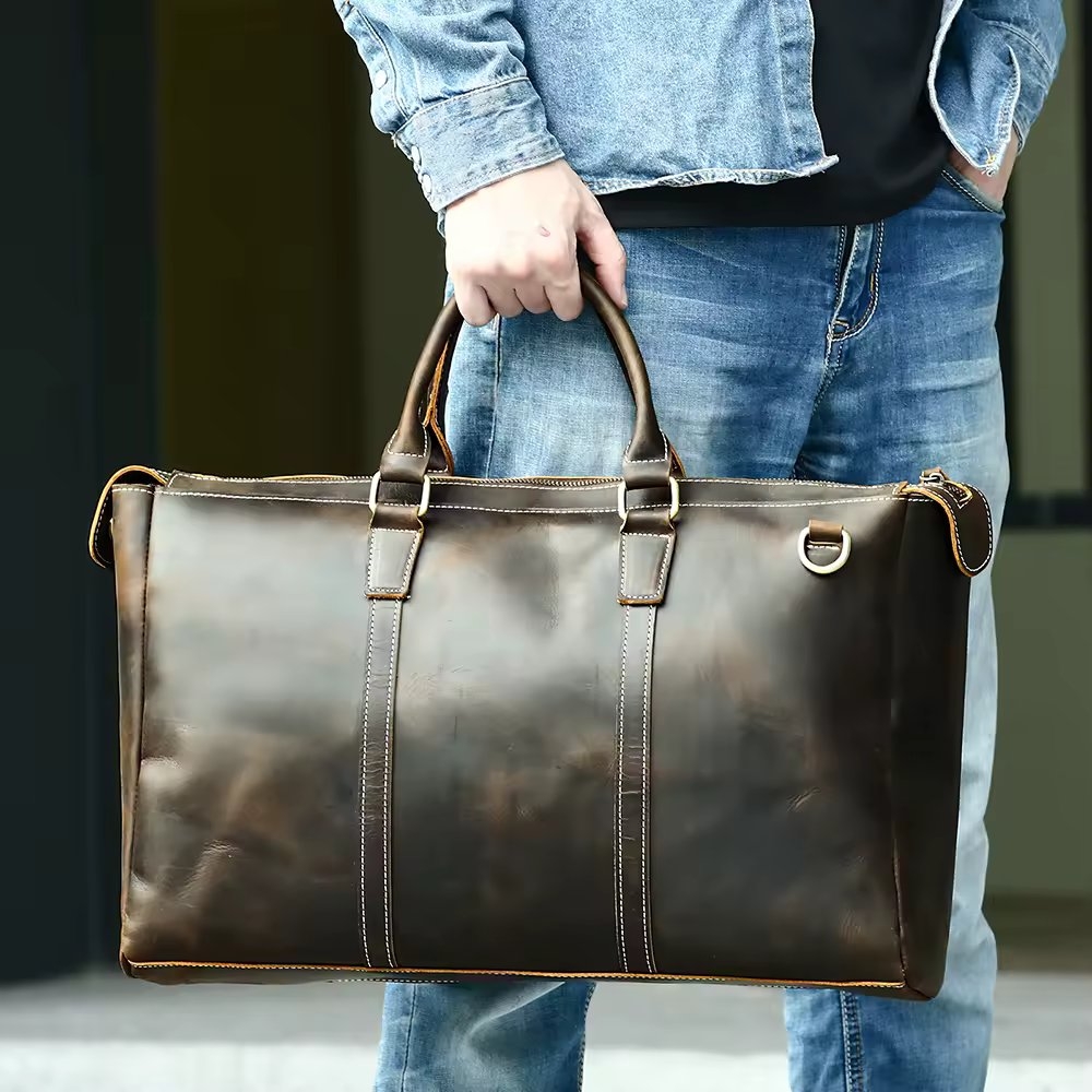 Geanta călătorie Nyko GT3290 Delis, piele naturală - imagine 2