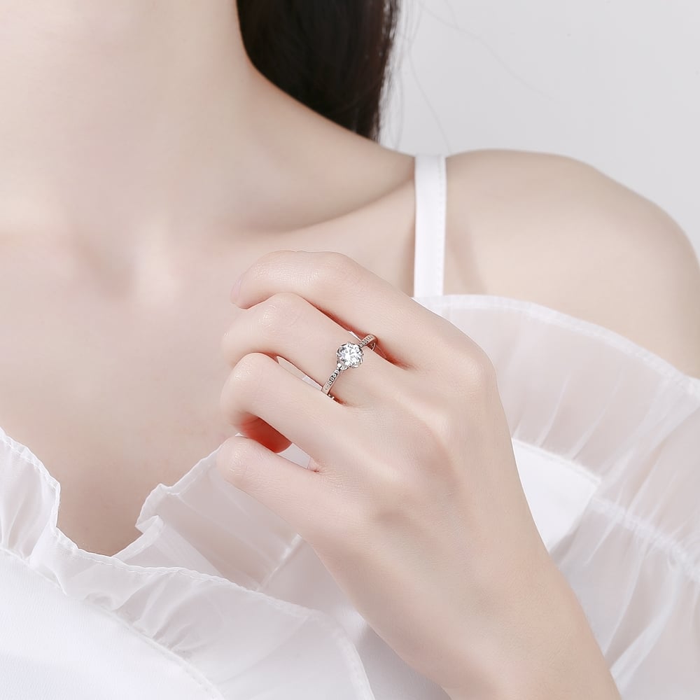Inel Argint Delis | Model Elegant cu Piatra - imagine 2