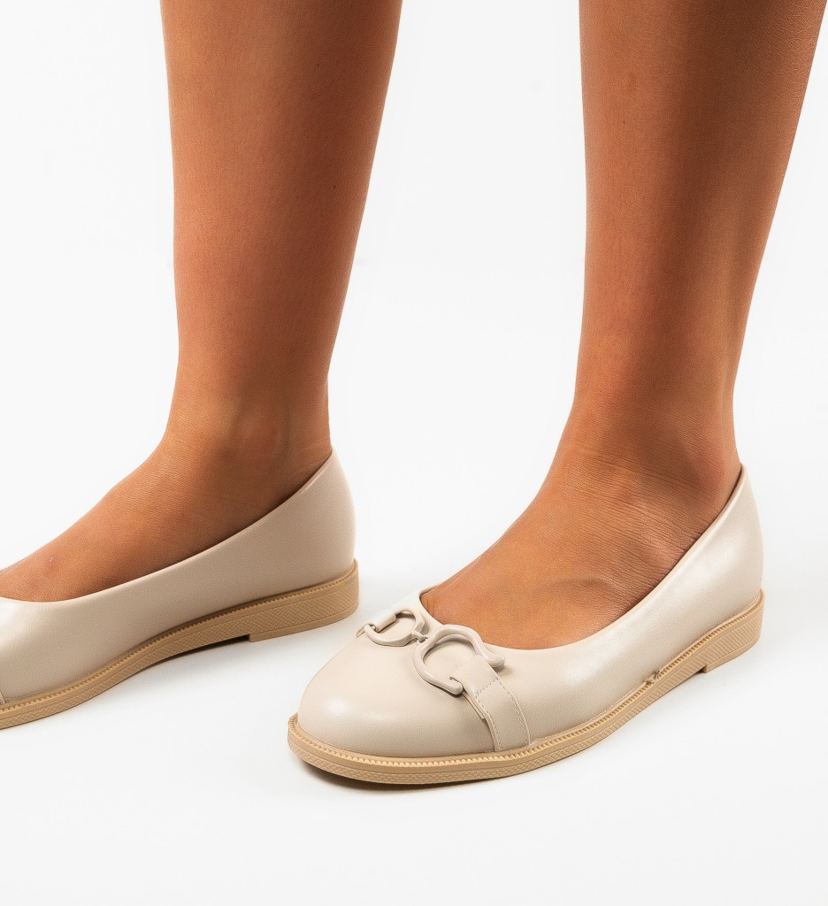 Pantofi Casual Dama Starry Bej - Confort & Stil - imagine 2