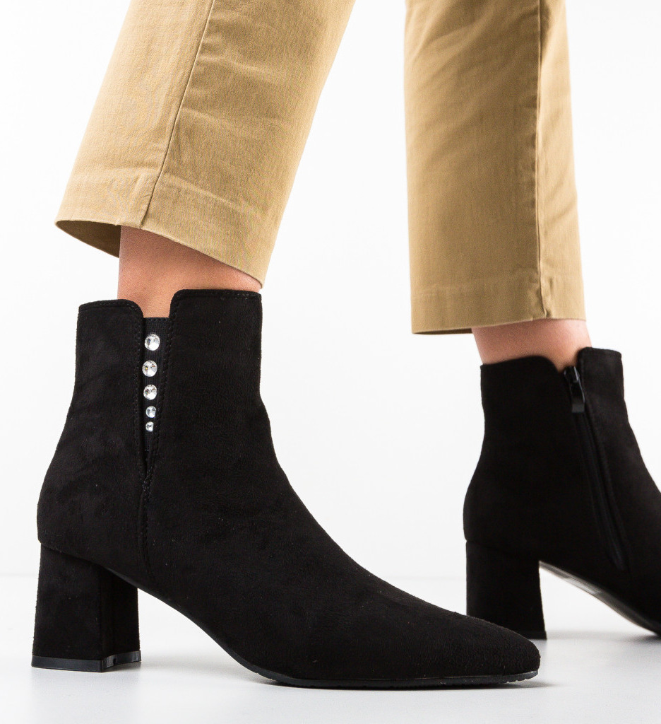 Botine Dama Rezaq Negre | Eleganță și Stil - imagine 5