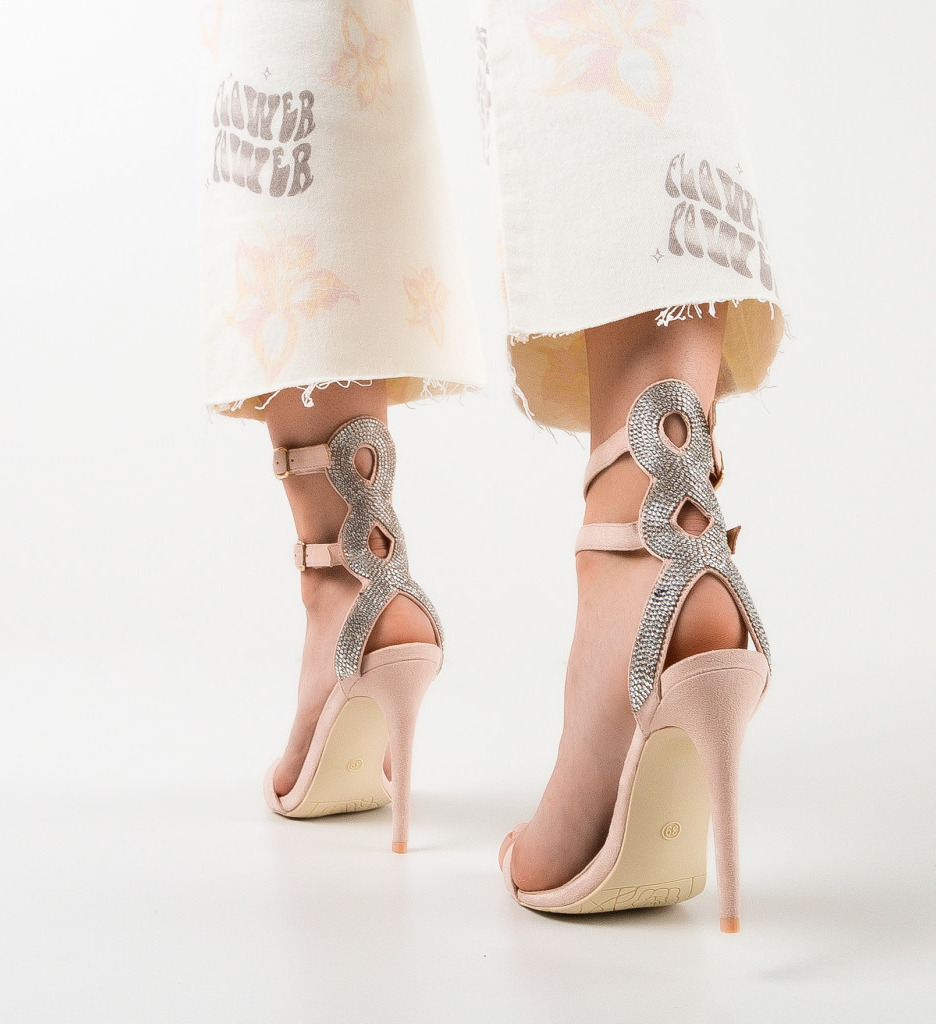 Sandale Orlaith Bej | Toc Elegant și Confort - imagine 2