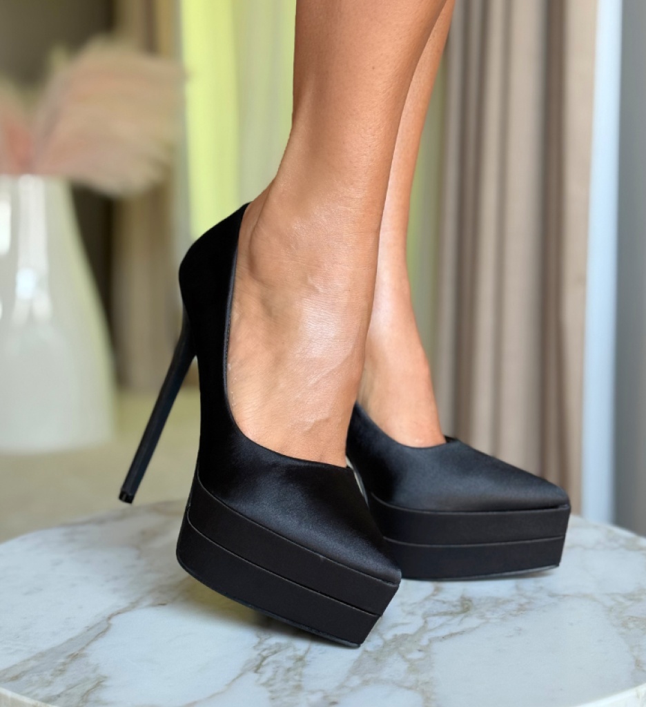 Pantofi Dama Eleganți Heath Negri - imagine 4