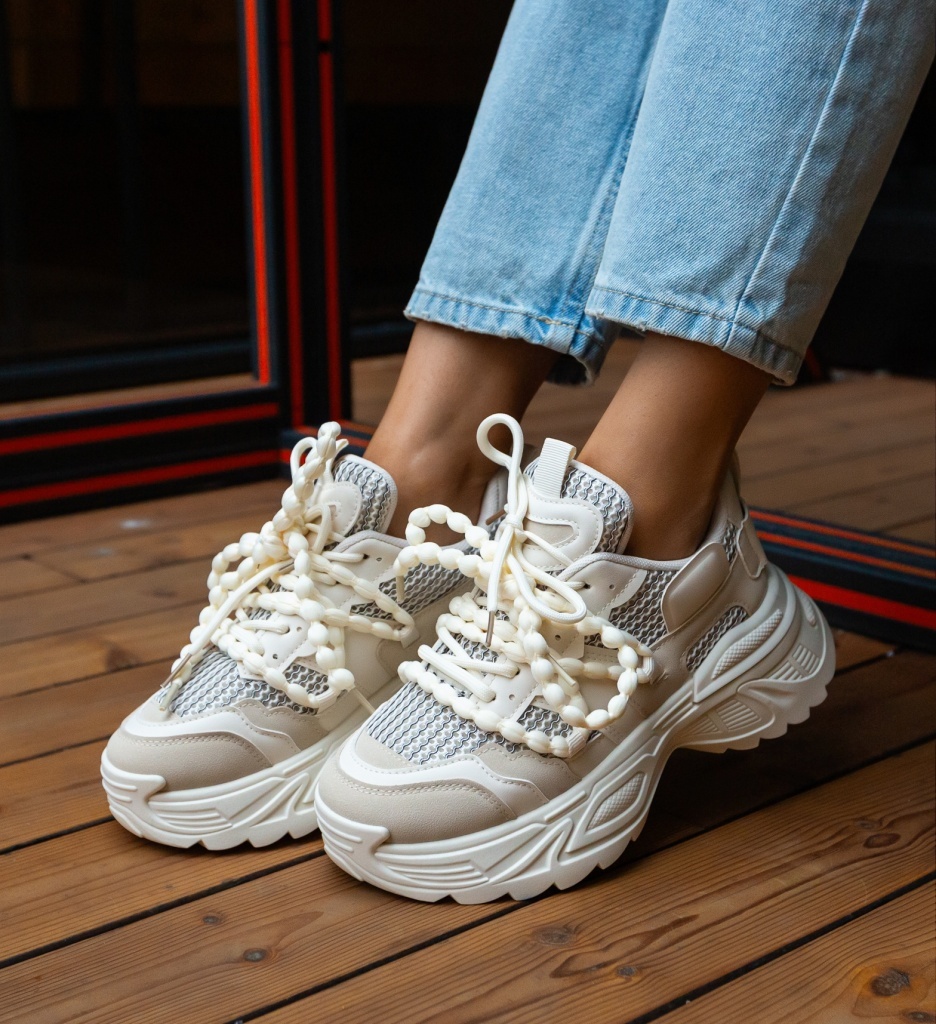 Sneakers Dama Lyud Bej - Confort și Stil