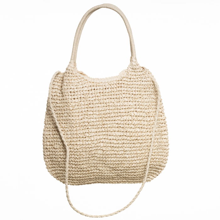 Geanta Shopika Impletita Bej Eleganta