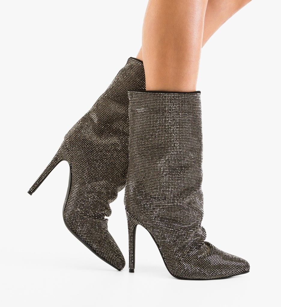 Botine Dama Ghyona Negre | Depurtat - imagine 3
