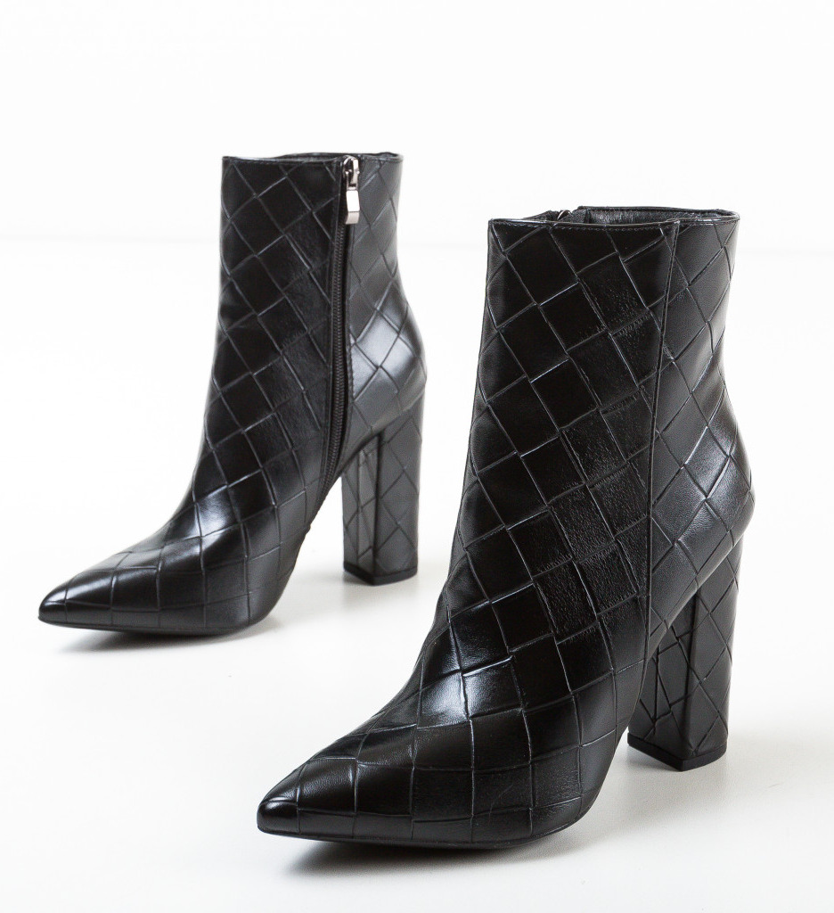 Botine Huber Negre - Eleganță și Confort - imagine 6