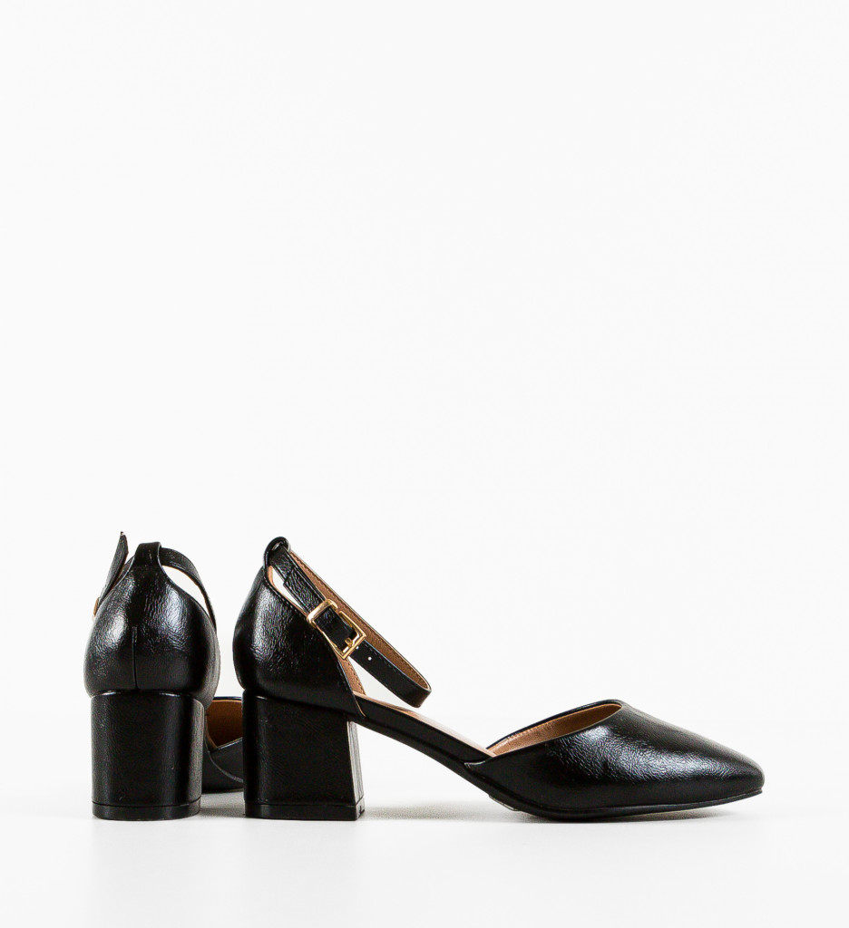 Pantofi Vixim Negri Eleganți cu Toc - imagine 8