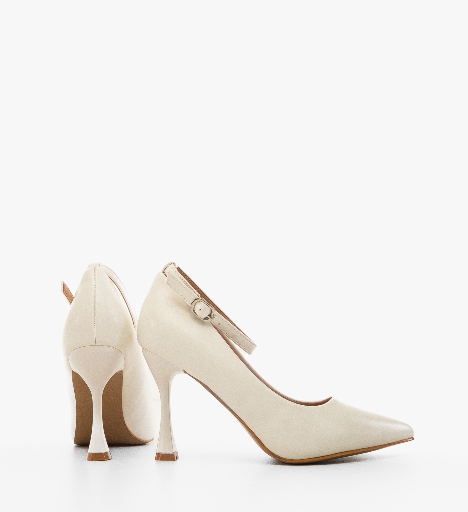 Pantofi Opium Dama Albi | Toc Elegant și Comod - imagine 3