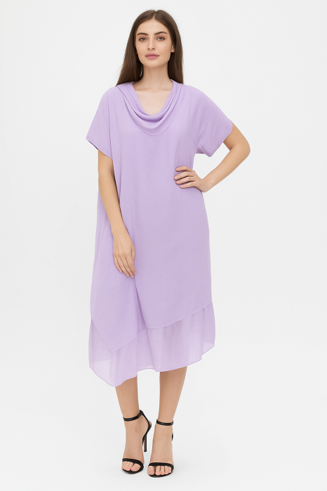 Rochie in Shopika lila cu design elegant