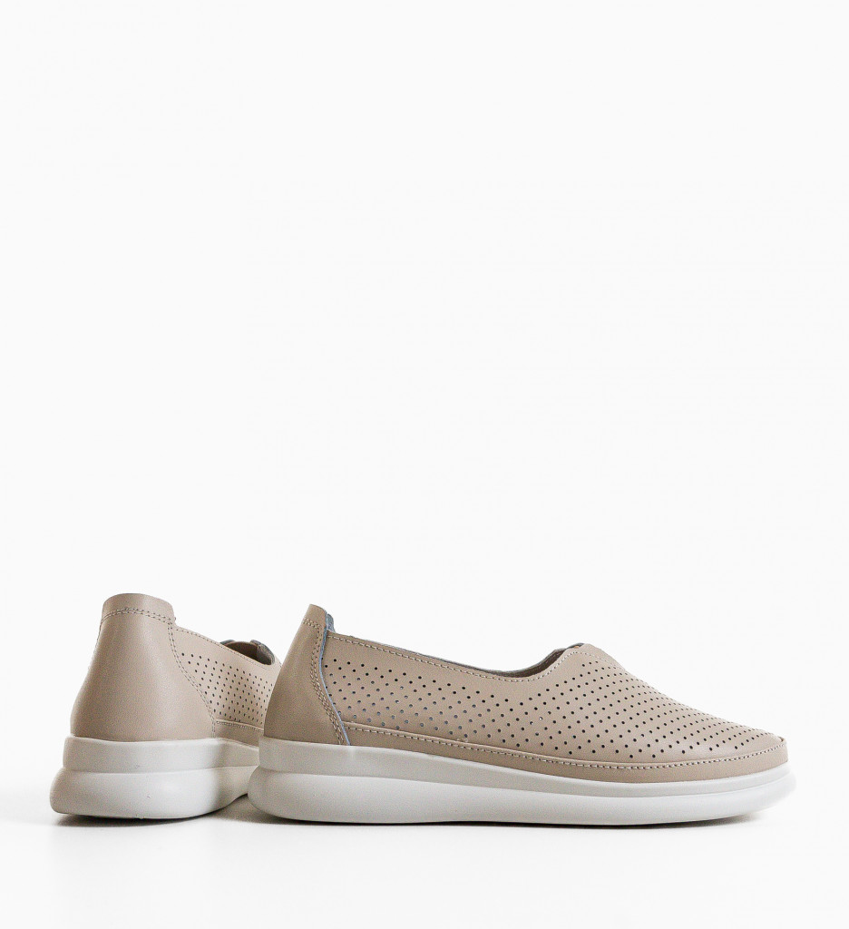 Pantofi Casual Dama Maur Bej - Confort Stil - imagine 3