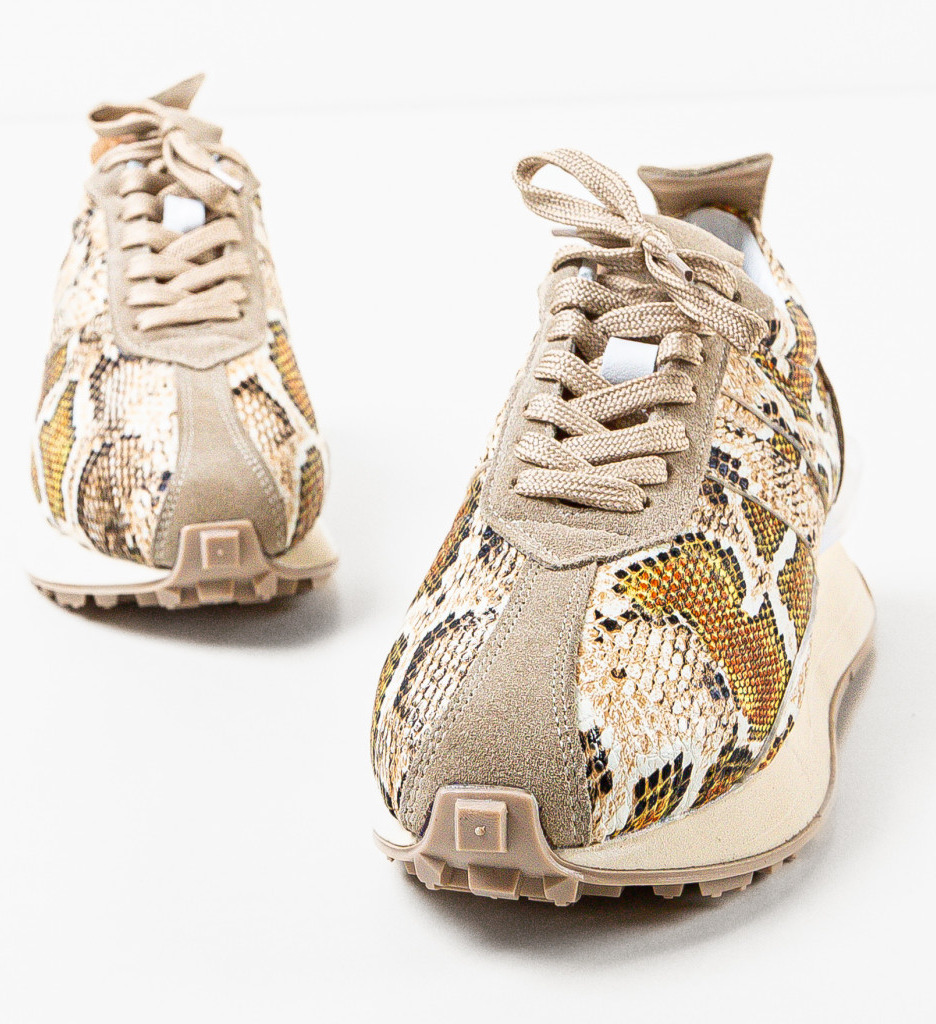 Sneakers Jaslene Bej - Eleganță Sport - imagine 6