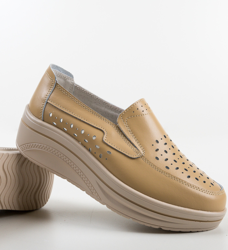 Pantofi Casual Olifram Bej - Confort și Stil - imagine 6
