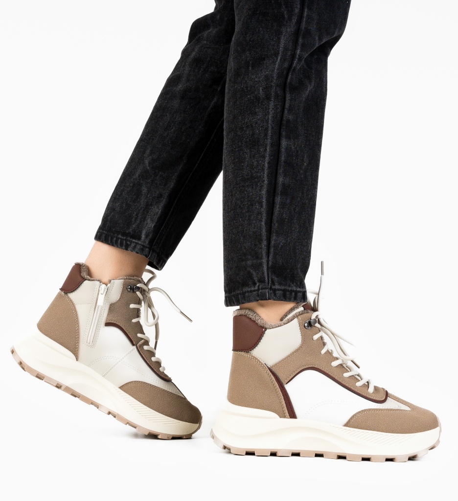 Sneakersi Dama Rotakal Bej - Confort și Stil - imagine 2