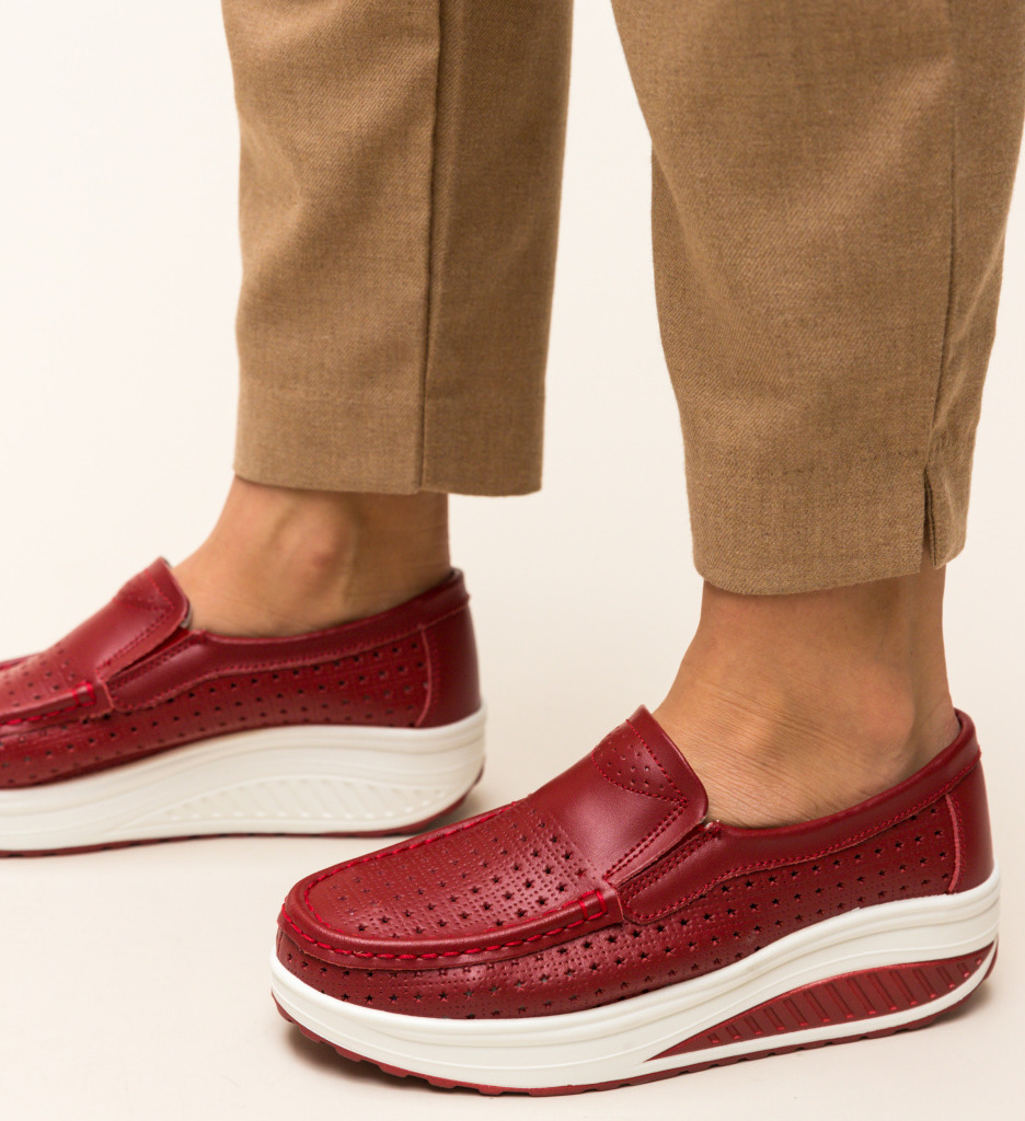 Pantofi Casual Bicaz Rosii - Confort și Stil - imagine 4