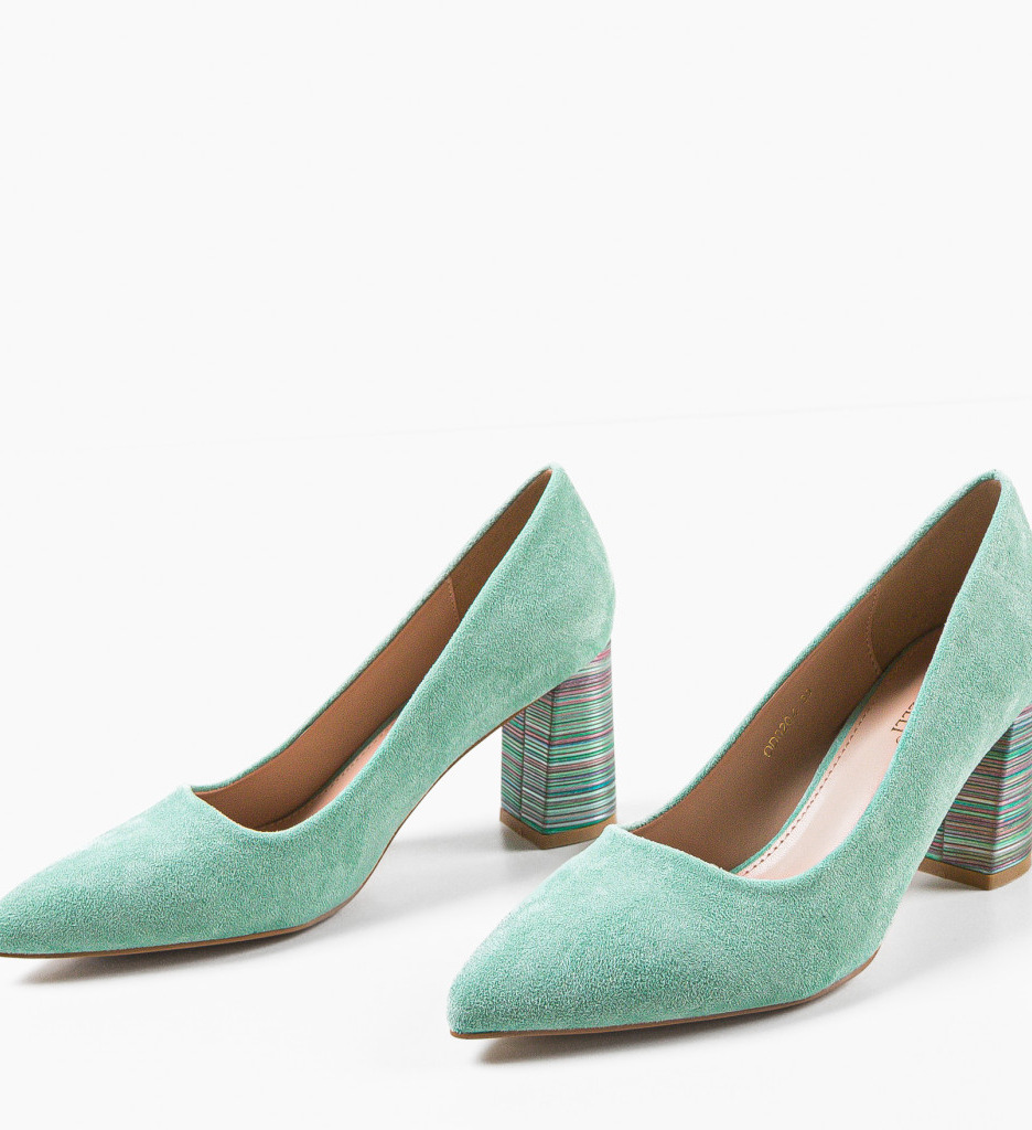 Pantofi cu Toc Ferne Turcoaz - Eleganță și Stil - imagine 4