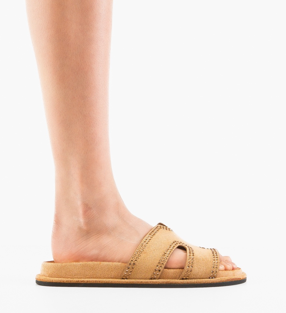 Papuci Dama Trestas Camel - Confort și Eleganță - imagine 6