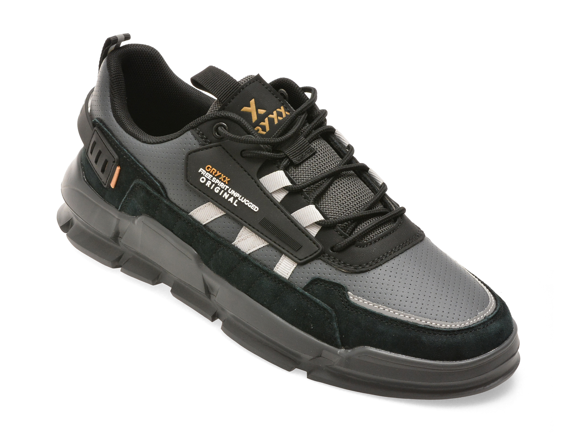 Pantofi Sport GRYXX Negri Piele Ecologică