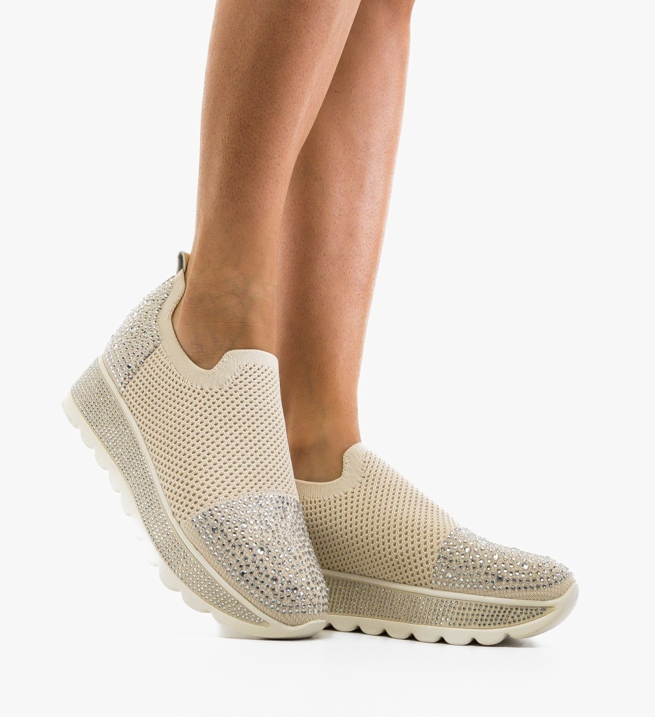 Pantofi Casual Sportif Bej - Confort Stilat