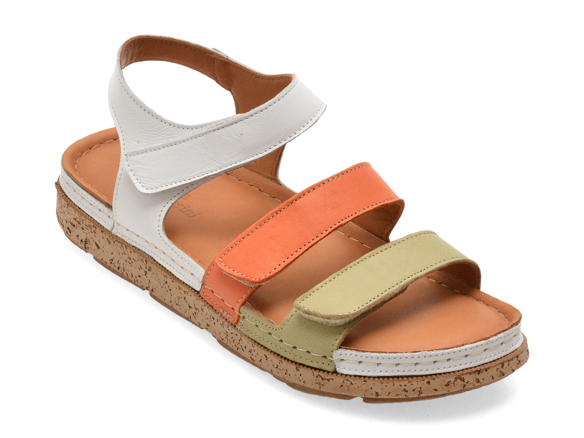 Sandale FLAVIA PASSINI albe, M209, Piele Naturală