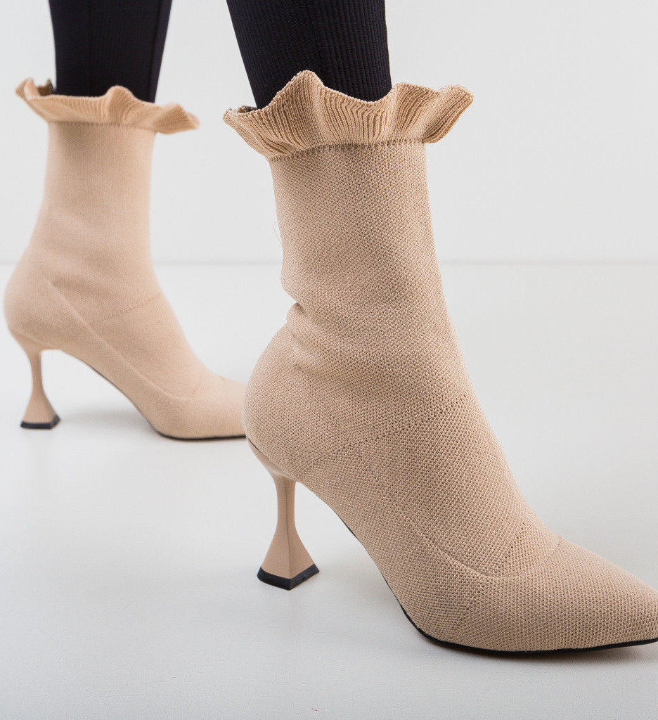 Botine Serela Nude | Eleganță și Versatilitate - imagine 2