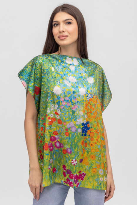 Bluza Poncho Matase Shopika - Imprimeu Maci