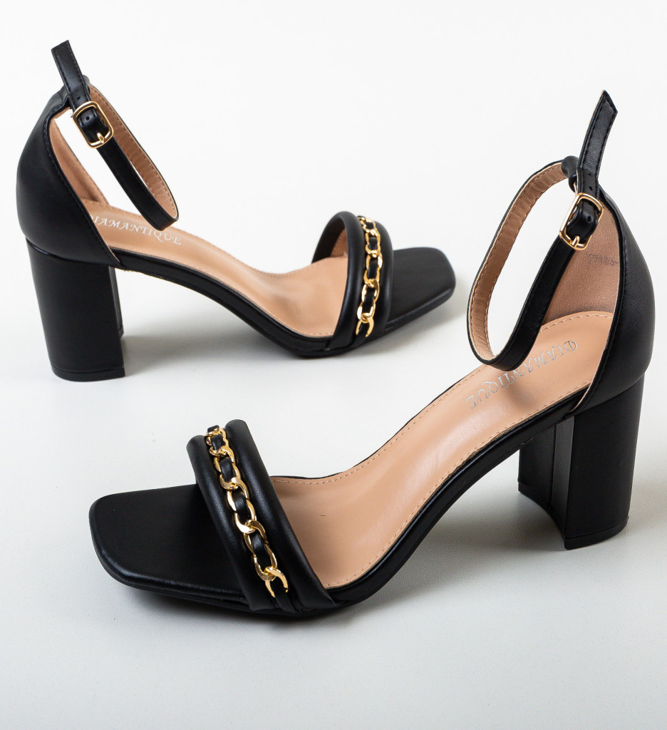 Sandale Zavier Negre cu Toc - Eleganță și Stil - imagine 5