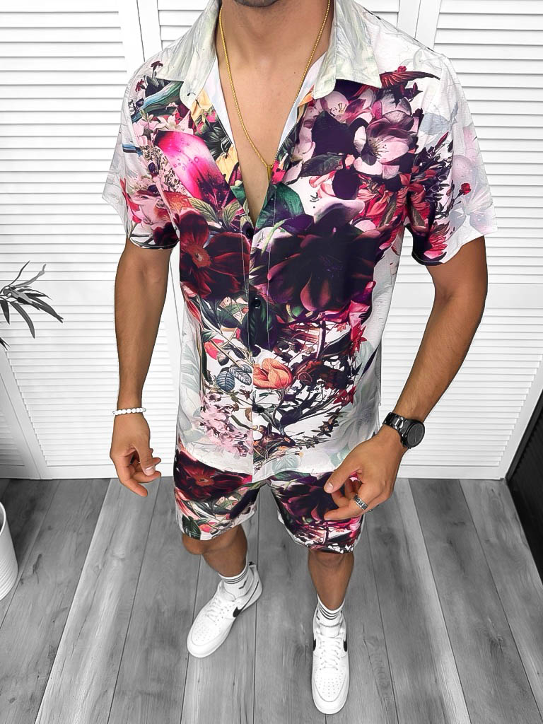 Set Vara Barbat: Camasa Imprimeu + Pantaloni