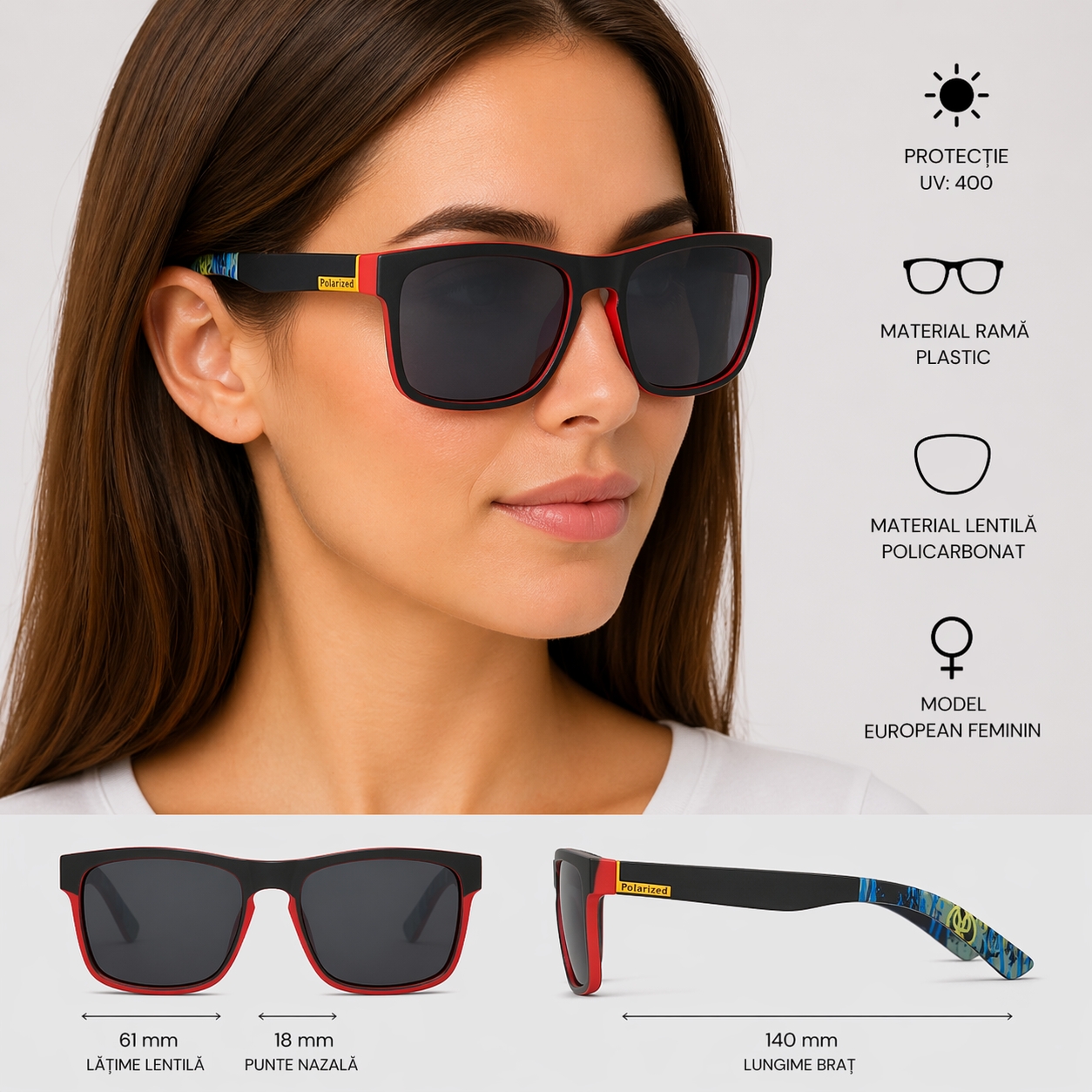 Ochelari de soare Picadili SG021, protecție UV400 - imagine 2