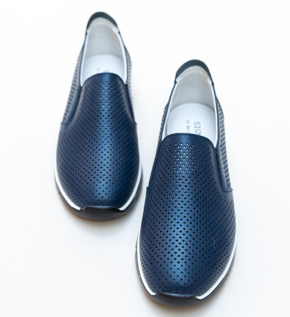 Pantofi Casual Pufine Bleumarin Confort - imagine 5