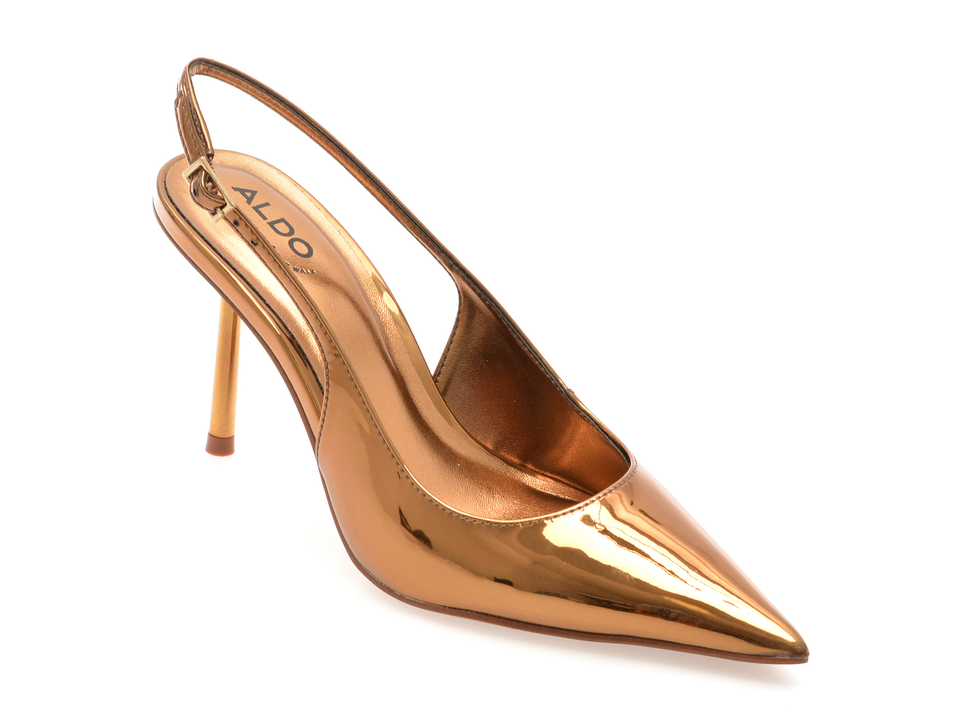Pantofi ALDO SERALINA bronz piele lacuită