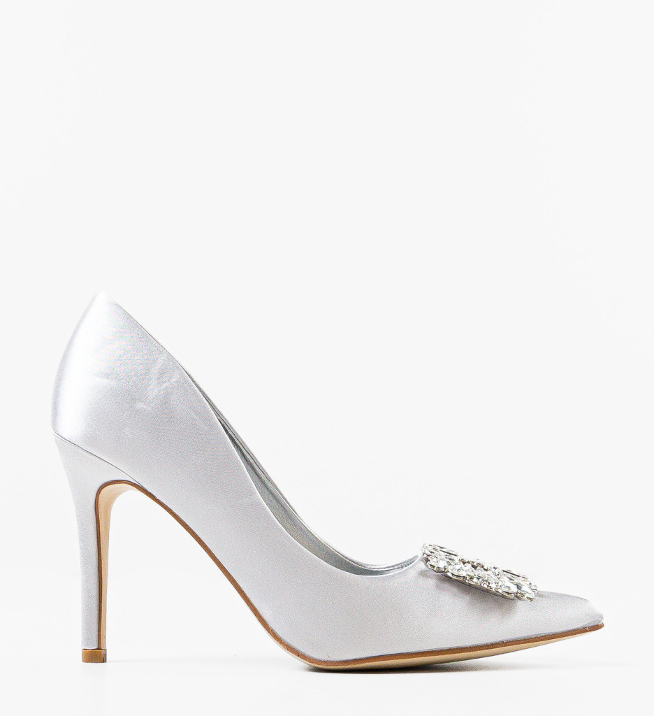 Pantofi cu toc Hanna Gri - Look Elegant Asigurat - imagine 4