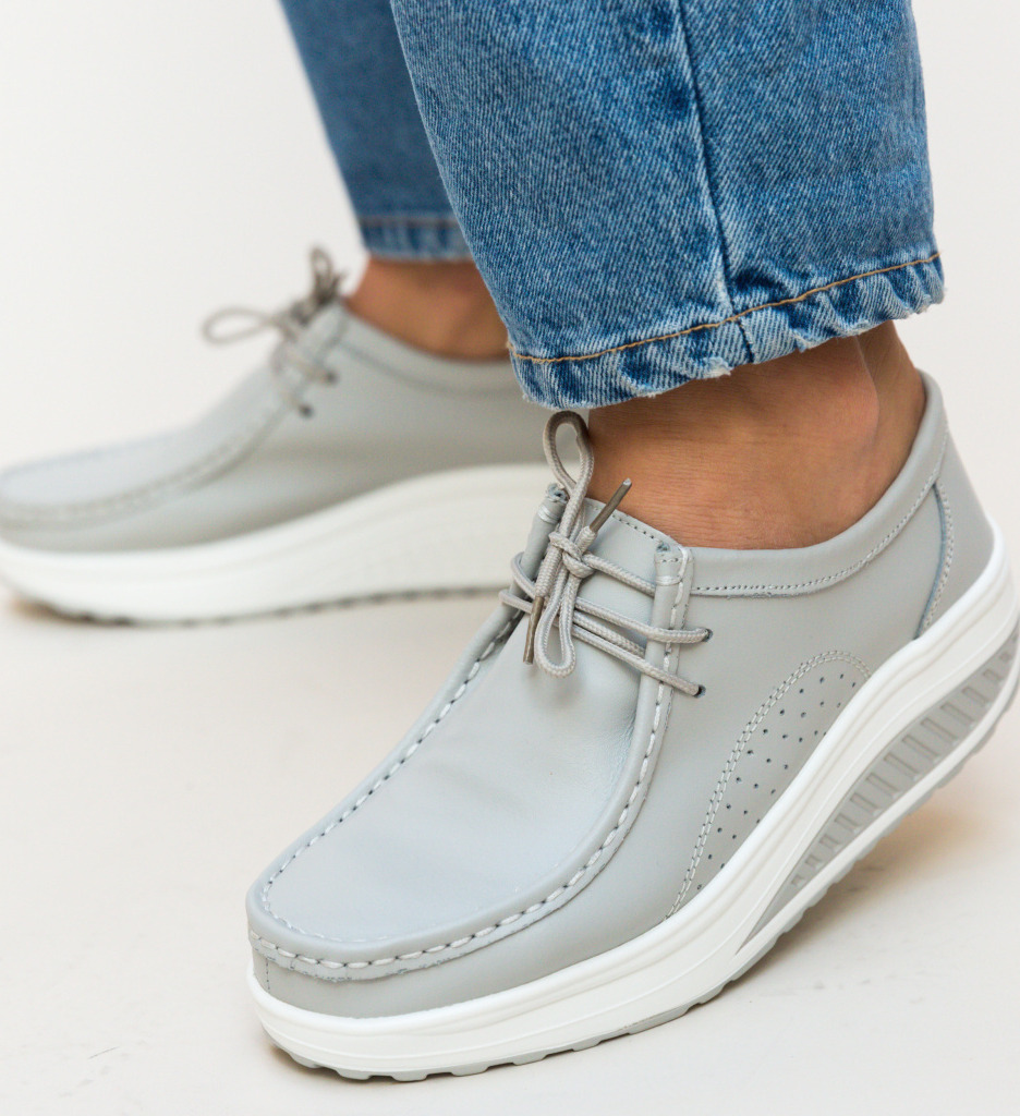 Pantofi Casual Roly Gri | Confort & Stil - imagine 4