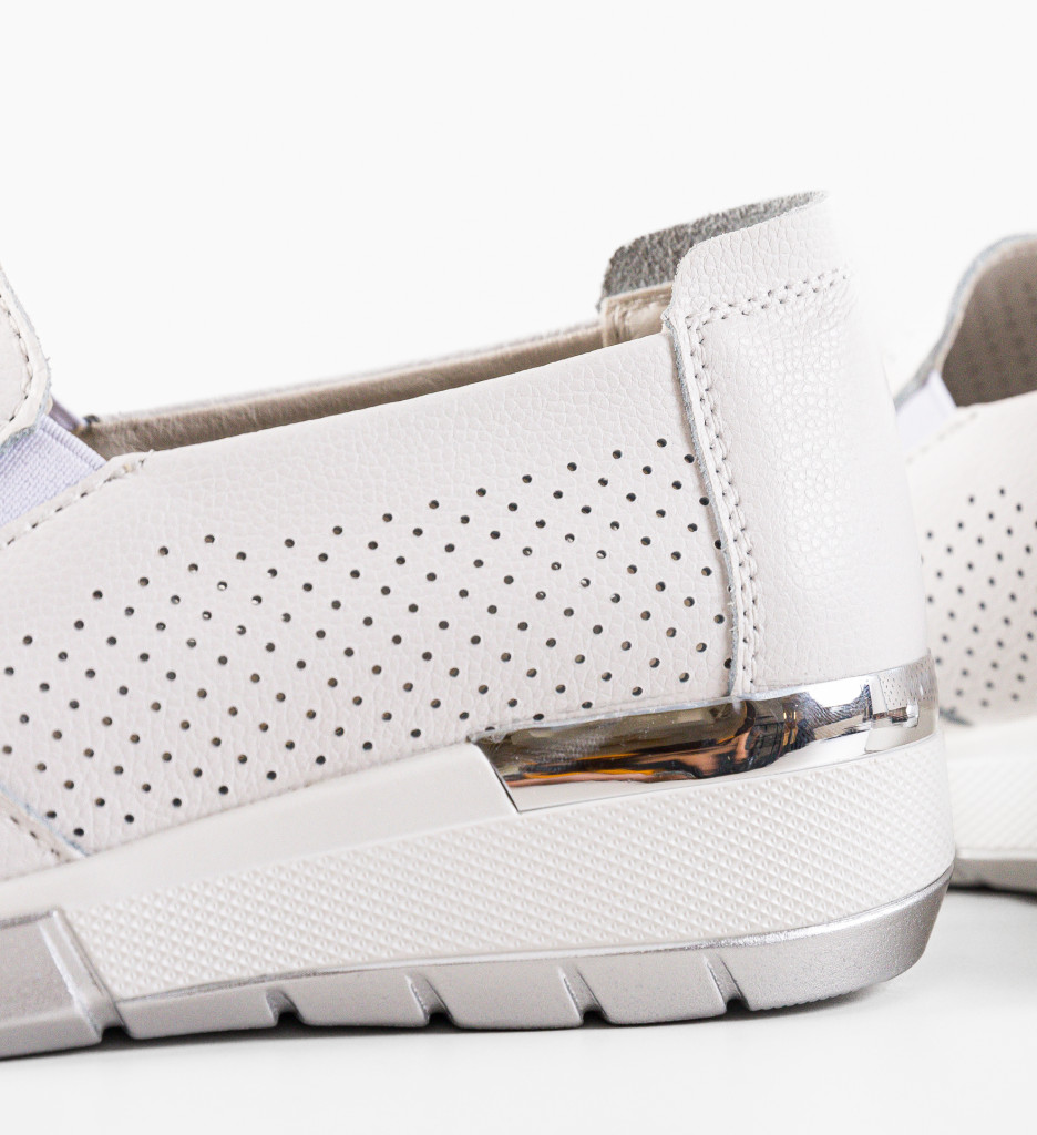 Pantofi Pufine Albi Casual - Confort și Stil - imagine 11