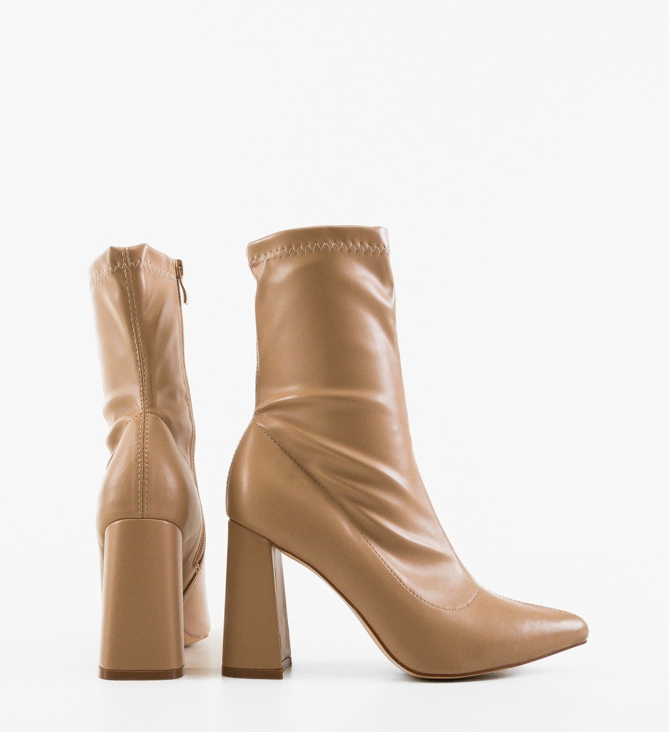 Botine Lopedia Bej Depurtat | Eleganță și Stil - imagine 5