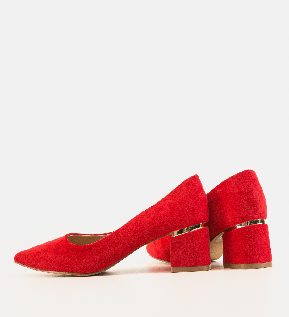 Pantofi Hazmelo Rosii cu Toc - Eleganță Asigurată - imagine 7