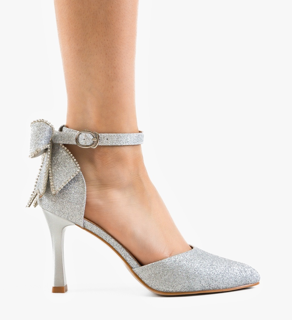 Pantofi Dama Dyhys Argintii Eleganți - imagine 6