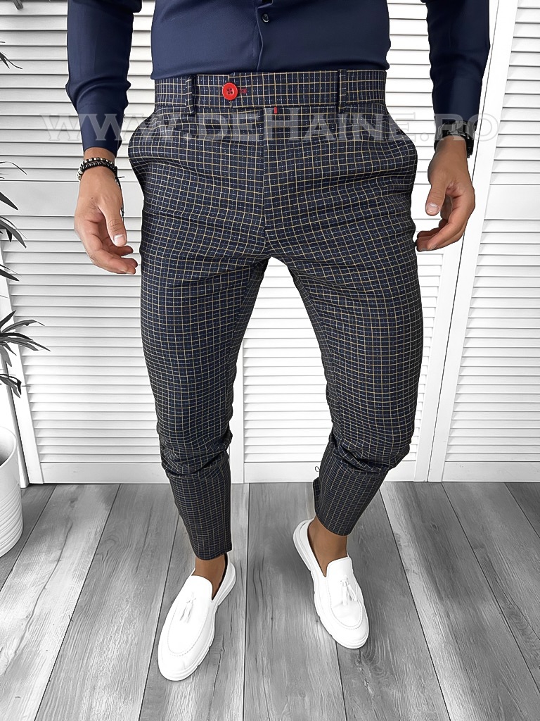 Pantaloni Eleganti Carouri Bumbac 100%