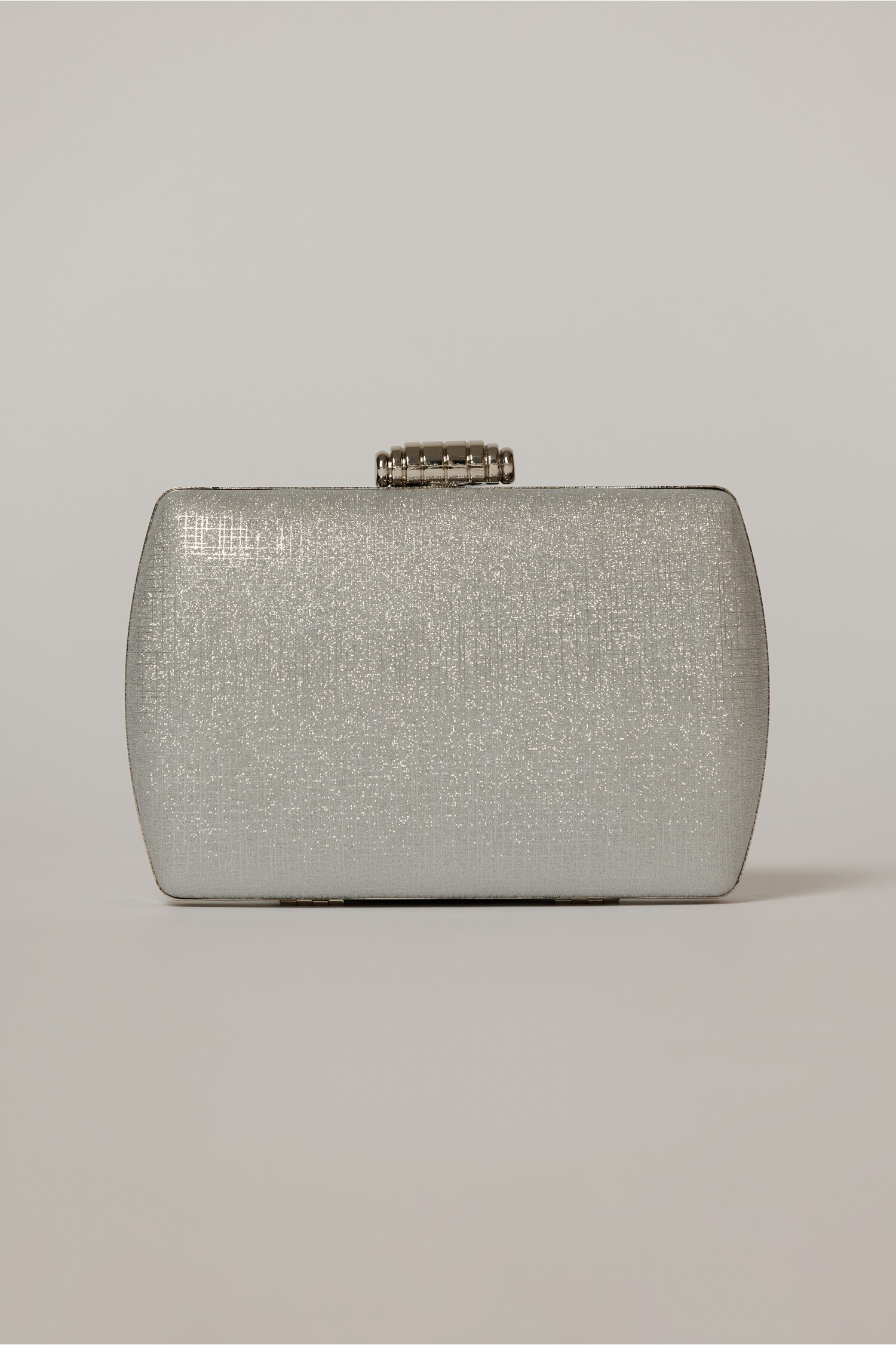 Clutch Argintiu Elegant cu Lanț Detașabil