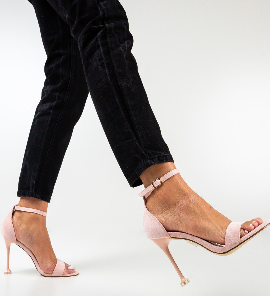 Sandale Brock Roz cu Toc Elegante