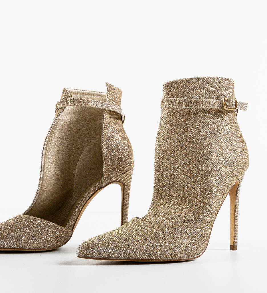 Botine Dama Fleur Aurii - Eleganță și Stil - imagine 6