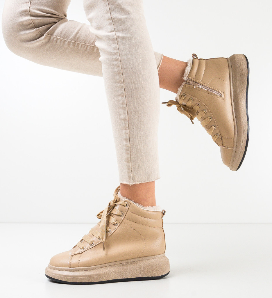 Pantofi Sport Misterlava Camel - Confort & Stil - imagine 4