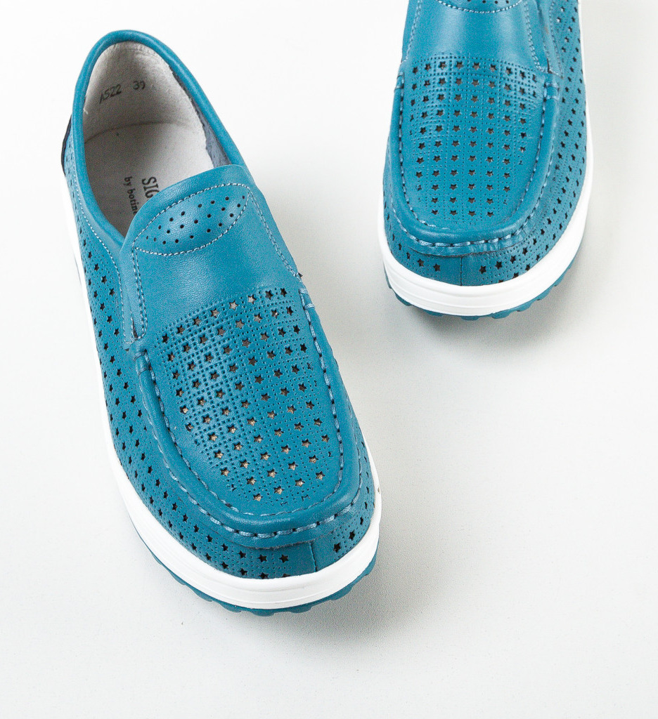 Pantofi Casual Bicaz Albastri | Confort Zilnic - imagine 10