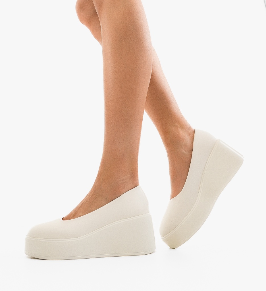 Platforme Dama Albi Casual | Confort și Stil - imagine 5