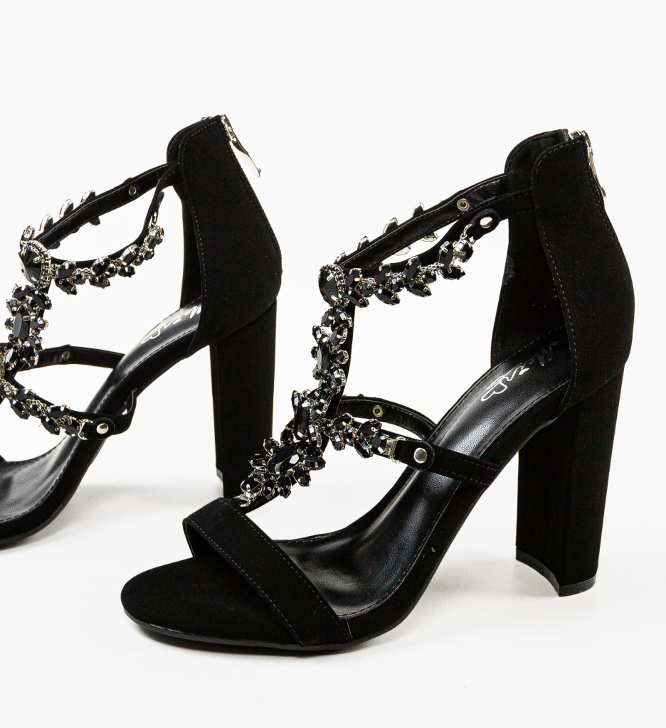 Sandale cu toc Dyvayn Negre - Eleganță și Stil - imagine 6