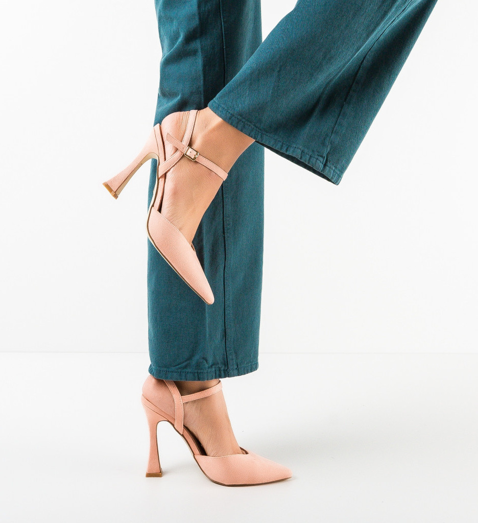Pantofi cu toc Neroc Roz - Eleganță și Stil - imagine 2