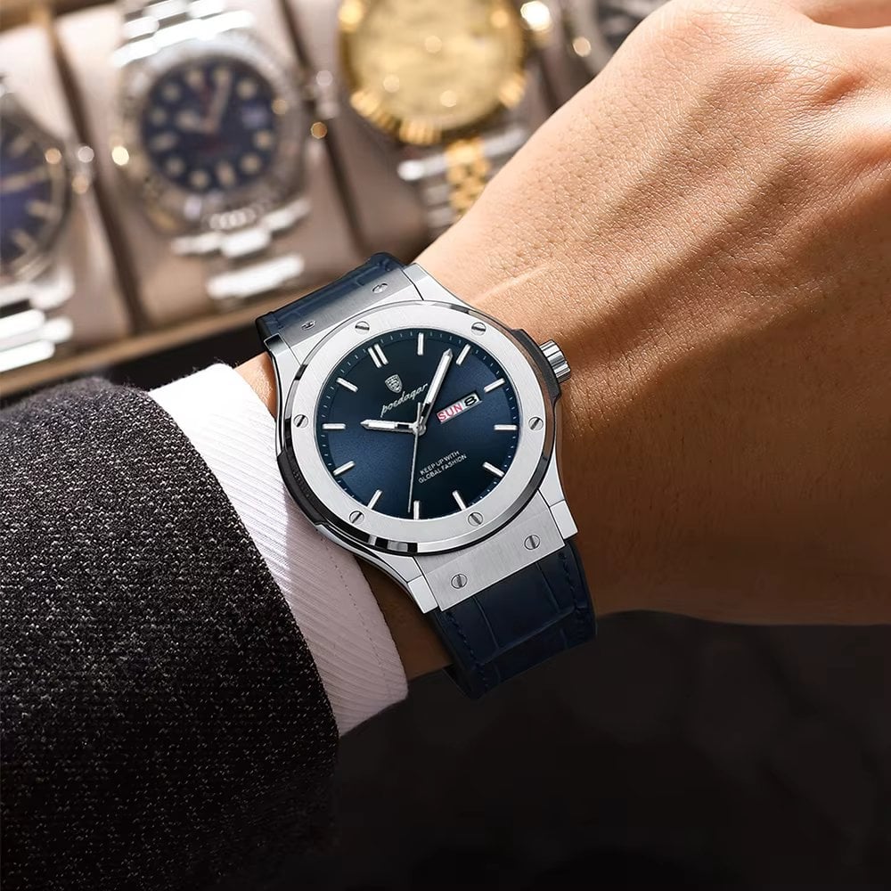Poedagar CS1808 - Ceas Barbatesc Elegant din Piele - imagine 2