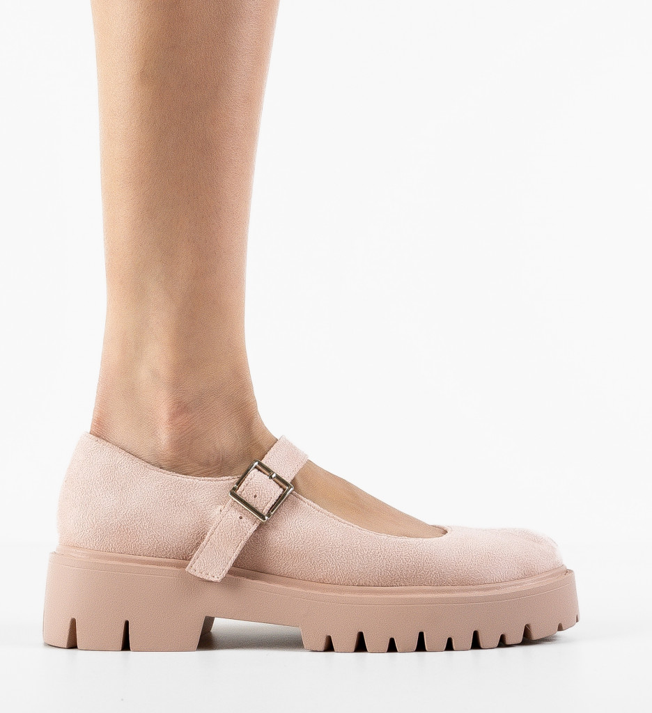 Pantofi Casual Dama Tiber Roz - Stil Confort - imagine 5