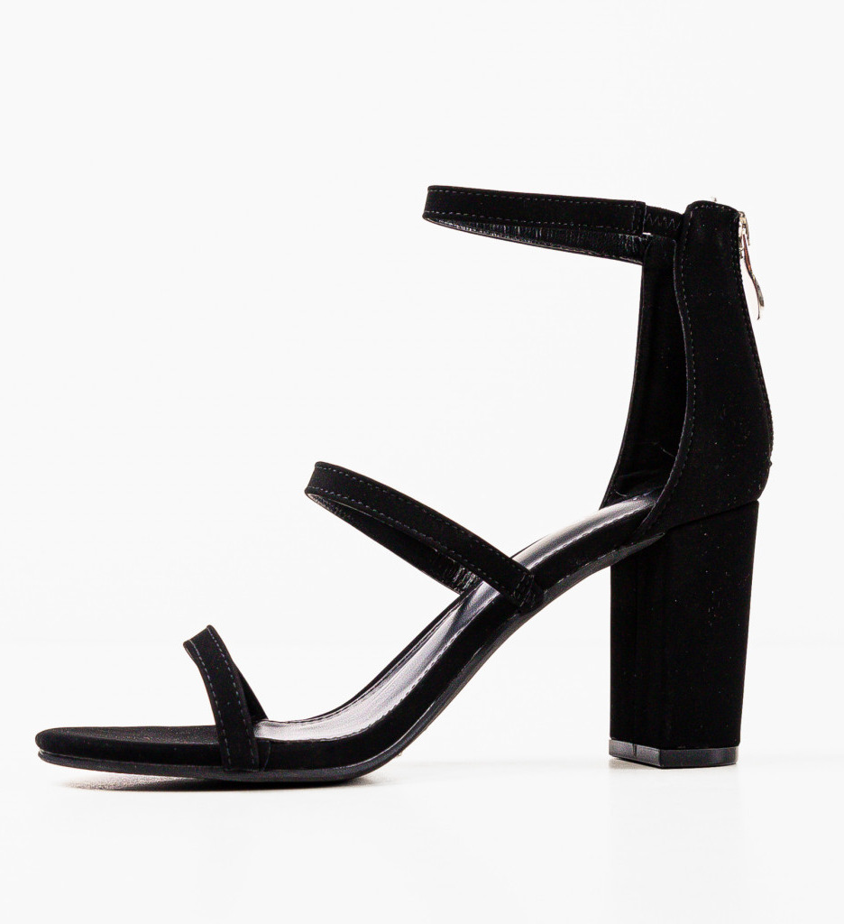 Sandale cu toc Hazel Negre – Eleganță și Stil - imagine 7